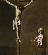 Francisco de Zurbaran Saint Luke as a painter, before Christ on the Cross Sweden oil painting artist